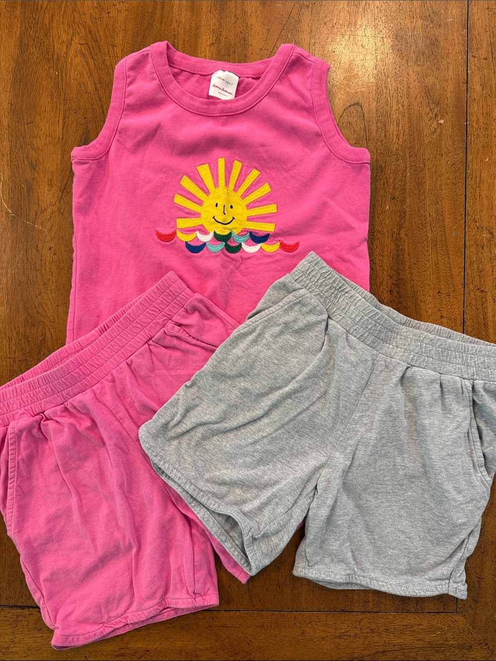 Hanna Andersson Pink Tee with Yellow Sun Applique